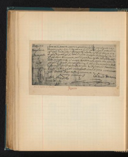 Reproduction of the Baptismal Certificate of Napoleon Bonaparte
