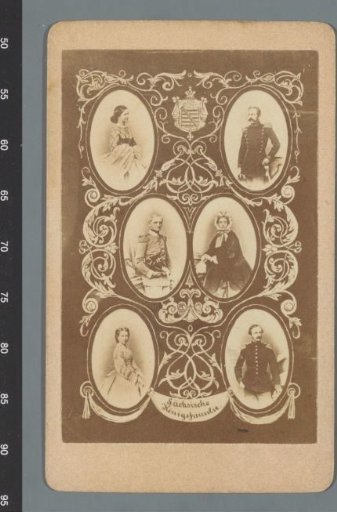 Composition of six portraits of members of the Royal Family of Saxony