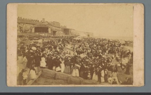 Beach at Ramsgate, with the photography studio of John C. Twyman ('Twymans' Sea Side Studio') in the background