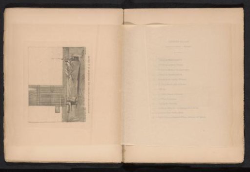 Reproduction of a drawing of a mortuary in a monastery by Charles Lefebre