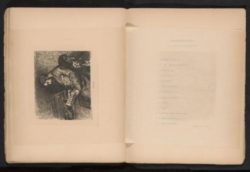 Reproduction of a drawing of a reading man by Frédéric-Pierre Tschaggeny