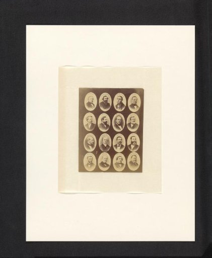 Composite group portrait, probably of members of the National Assembly of 1873