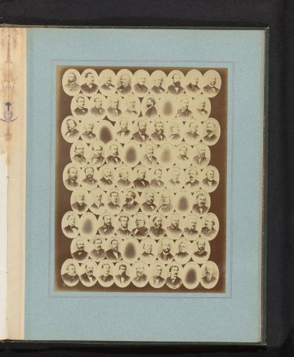 Composite group portrait of members of the National Assembly of 1873
