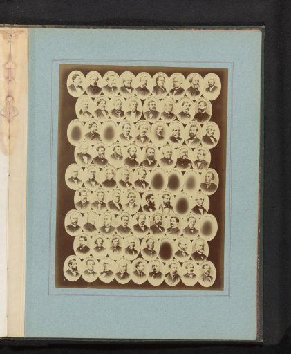 Composite group portrait of members of the National Assembly of 1873