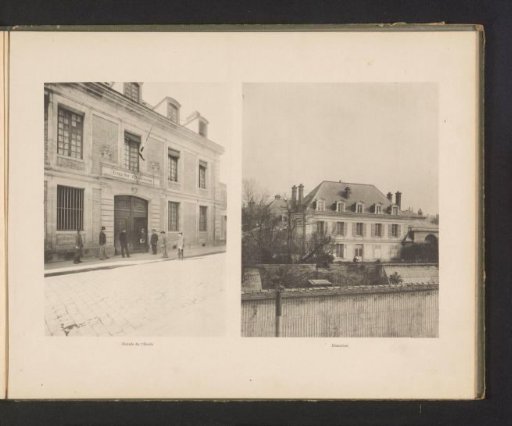 View of the Entrance and a View of the Administrative Building of the National Higher School of Horticulture in Versailles, France