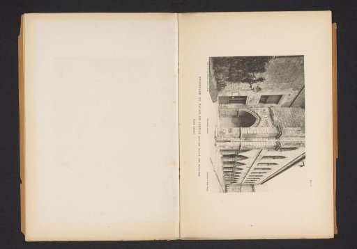 View of a colonnade of the courthouse of Laon, France