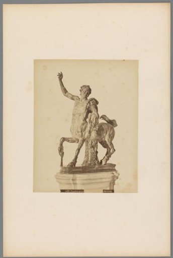 Sculpture of a Centaur by Aristeas and Papias in the Capitoline Museums in Rome, Italy