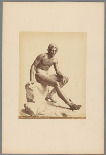 Sculpture of a resting Mercury in the Naples Museums, Italy