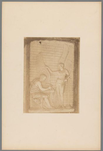 Relief of Daedalus making the wings of Icarus