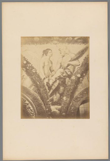 Photographic Reproduction of a Fresco of Venus and Jupiter by Raphael in the Loggia of the Villa Farnesina, Rome, Italy