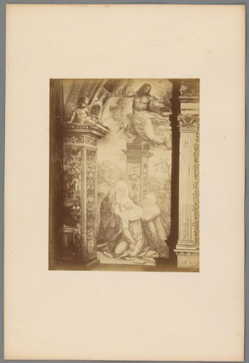 Photographic reproduction of the fresco The Stigmata of Saint Catherine by Il Sodoma in the Basilica of Saint Dominic in Siena, Italy