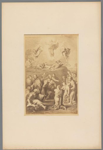 Photographic reproduction of an engraving of the painting The Transfiguration after Raphael