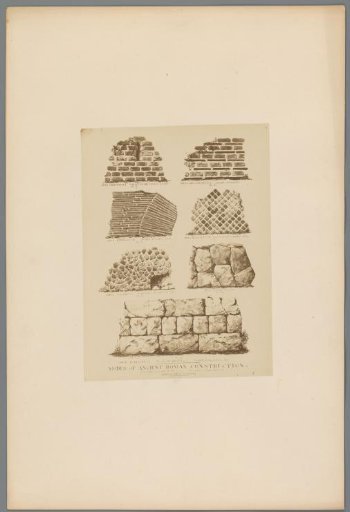Photographic reproduction of a drawing of Roman masonry