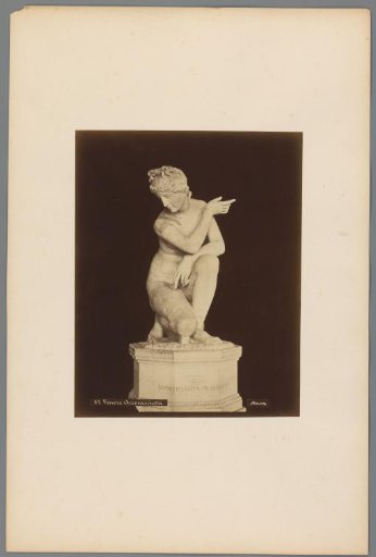 Sculpture of a crouching Venus in the Naples Museums, Italy