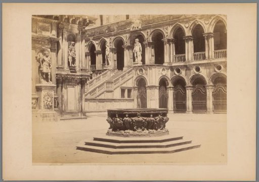Courtyard of the Doge's Palace with the Scala dei Giganti in Venice, Italy
