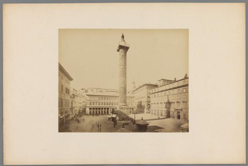 Column of Marcus Aurelius on the Field of Mars in Rome, Italy