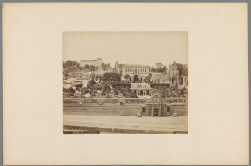 View of the Farnese Gardens in Rome, Italy