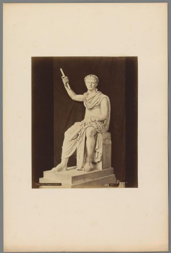 Sculpture of Emperor Tiberius as Jupiter in the Vatican Museums, Italy