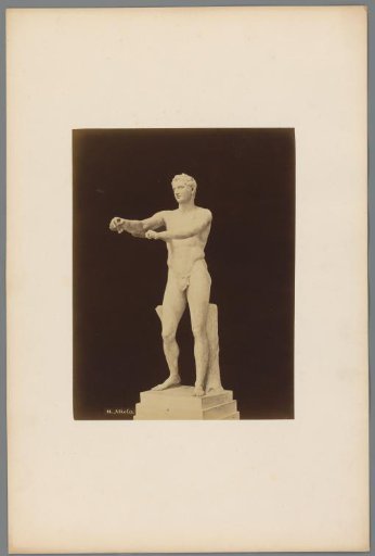 Sculpture of an apoxyomenos in the Vatican Museums, Italy