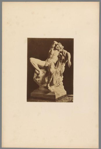 Sculpture of a sleeping faun