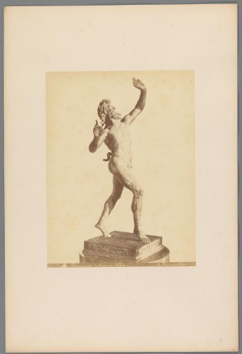 Sculpture of a dancing faun
