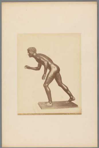 Sculpture of a discus thrower in the Neapolitan Museums, Italy