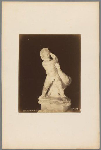 Sculpture of a putto with a goose in the Vatican Museums, Italy