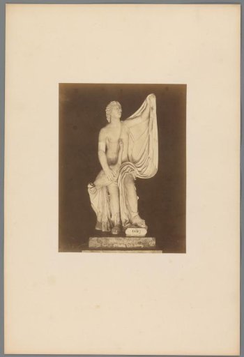 Sculpture of a woman, possibly Venus, with a goose