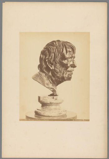 Sculpture of the head of Seneca in the Neapolitan Museums, Italy