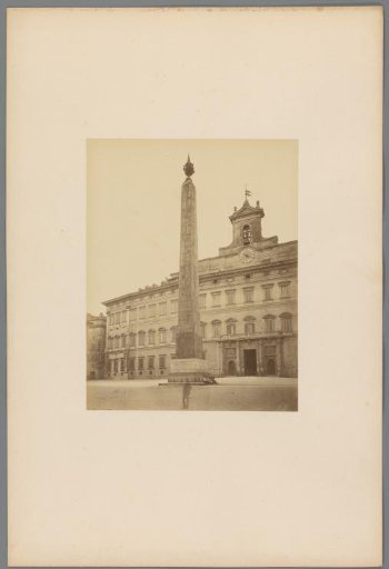 Egyptian Obelisk on the Piazza Montecitorio in Rome, Italy