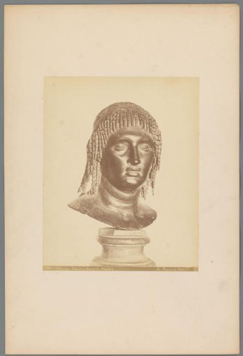 Sculpture of the head of Ptolemaeus Apion in the Naples Museums, Italy