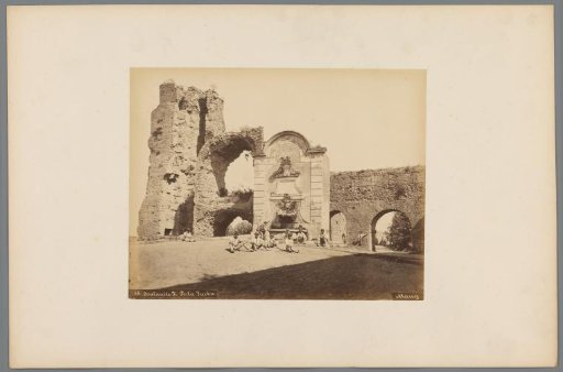 Fountain of Clement XII and the Porta Furba in Rome, Italy