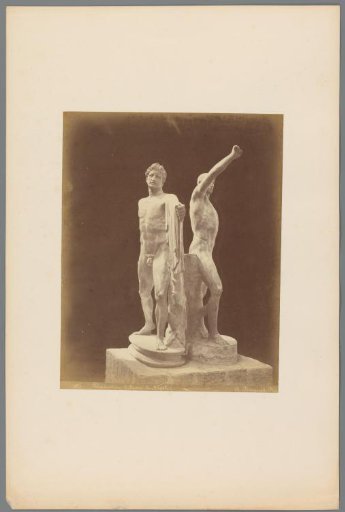Sculpture of two gladiators in the Neapolitan Museums, Italy