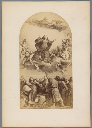 Photographic reproduction of a print after the painting The Assumption of the Virgin by Titian