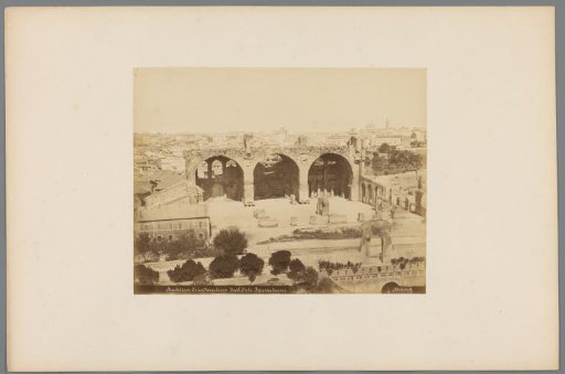 View of the Basilica of Maxentius in Rome, Italy