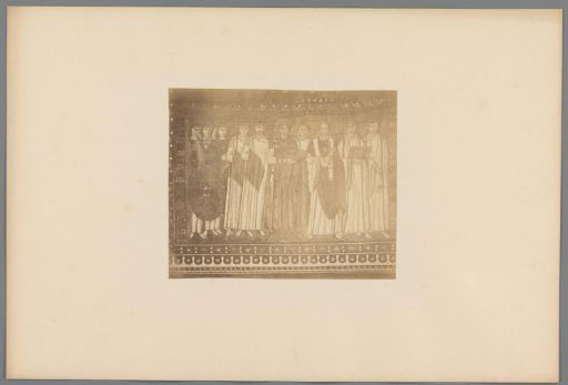Photographic reproduction of a fresco with 11 clergymen