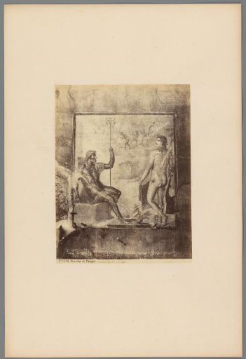 Photographic reproduction of a fresco depicting Neptune and Apollo, Pompeii, Italy