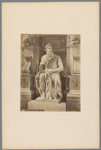 Sculpture of Moses after Michelangelo in the San Pietro in Vincoli in Rome, Italy