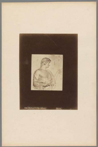 Photographic reproduction of a relief of Antinous in the Villa Albani in Rome, Italy