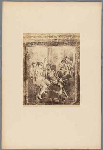 Photographic reproduction of a fresco in Pompeii, Italy