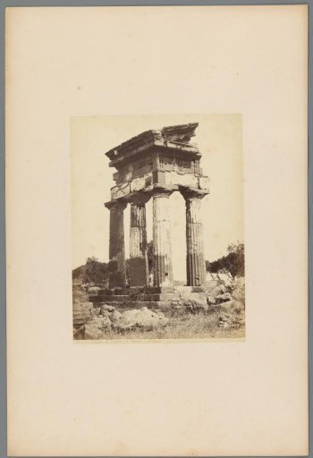 Remains of the Temple of Castor and Pollux in Agrigento, Italy