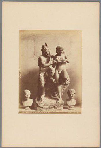 Sculpture of Pan and Apollo, or Marsyas and Olympos in the Napolitan Museums, Italy