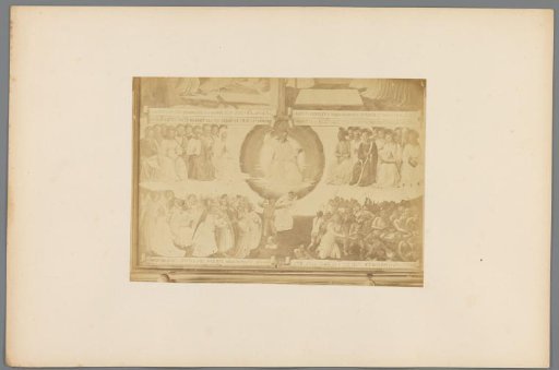 Photographic reproduction of a painting depicting the Last Judgment