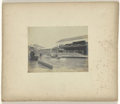 Water slide with small boats at the World's Fair in St. Louis (Louisiana Purchase Exposition), 1904