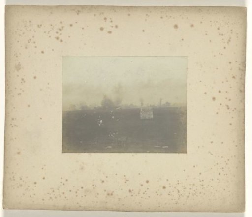 Advertisement board in a field during the World's Fair in St. Louis (Louisiana Purchase Exposition), 1904