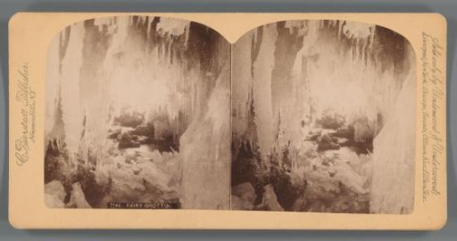 View of the frozen Fairy Grotto, Niagara Falls, United States