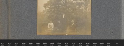 Three women and a man on a grassy field