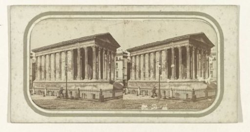 View of the Maison Carrée in Nîmes