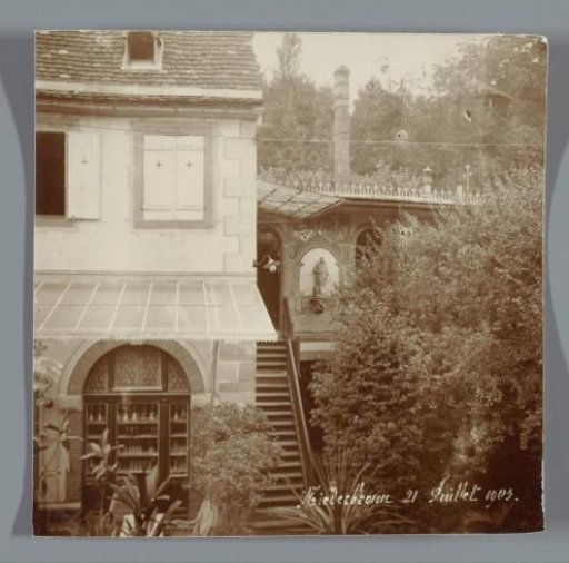 View of a house in Niederbronn (Bas-Rhin), France