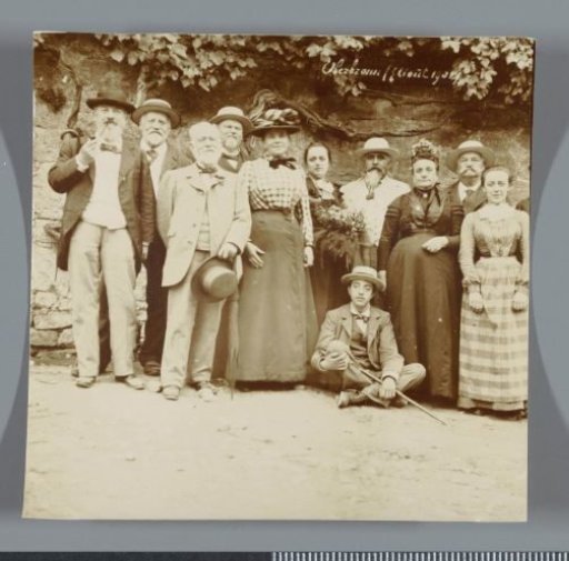 Group portrait of seven men and four women, Oberbronn (Bas-Rhin), France